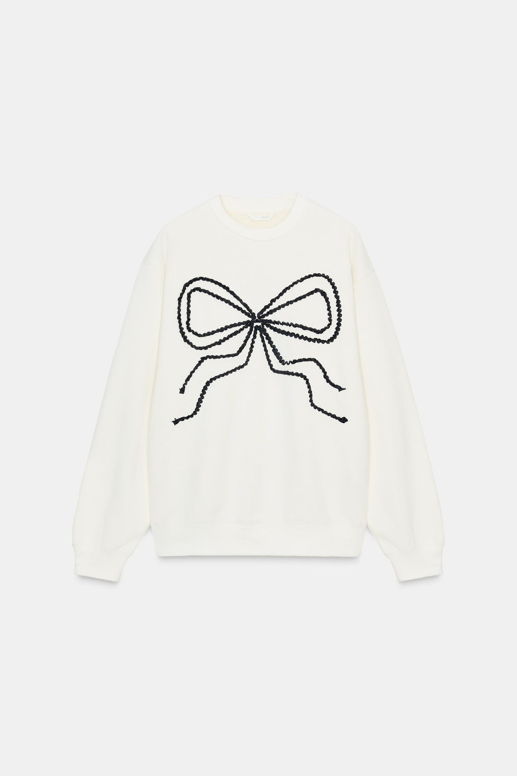CONTRAST BOW SWEATSHIRT - Zara фото 4