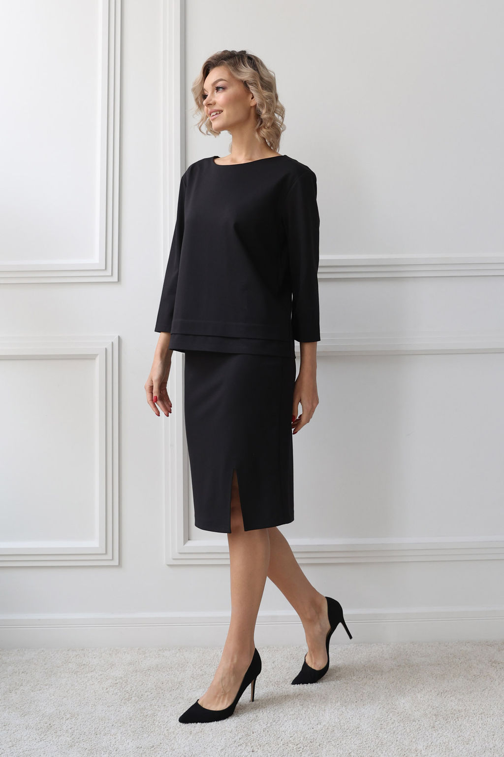 Юбка из трикотажа с разрезом - Looklikecat фото 2