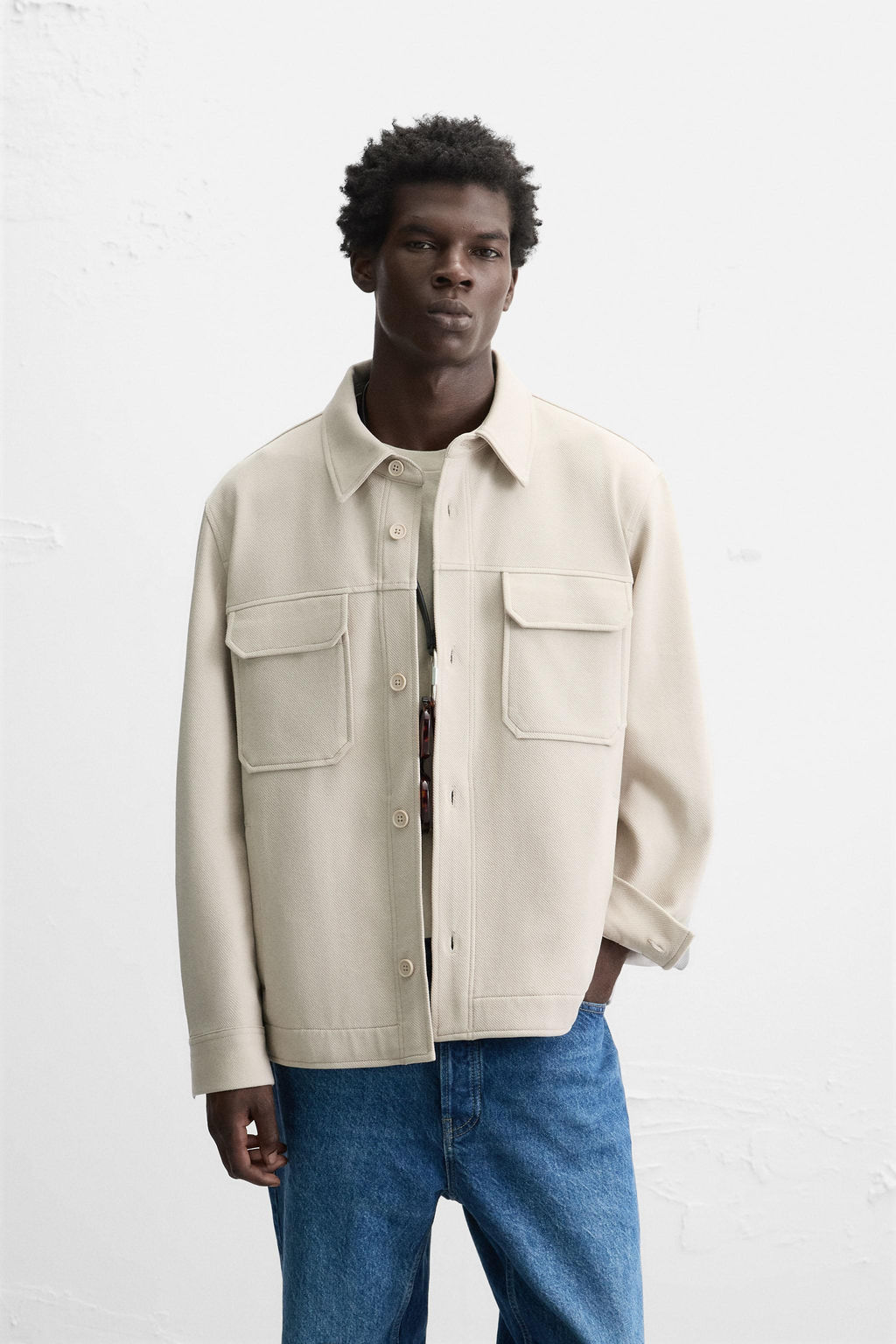 COMFORT TEXTURED OVERSHIRT - Zara фото 2
