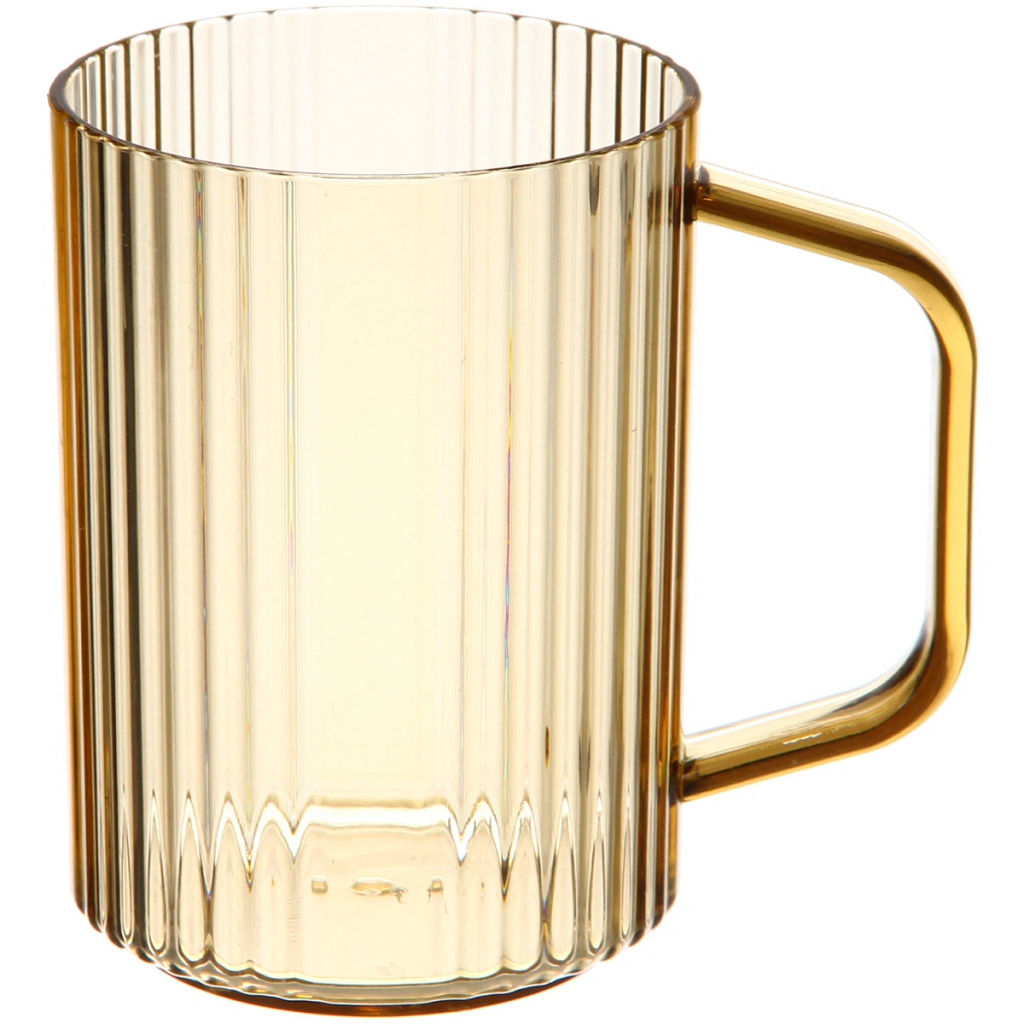 Цена за 3 шт. Кружка пластиковая 500мл "Грани", микс цветов