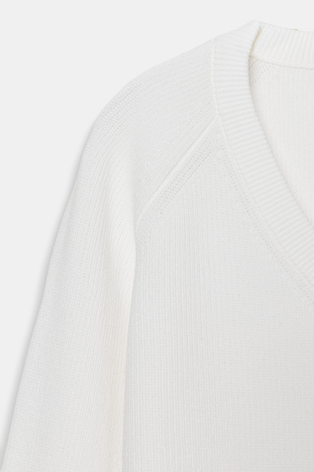 JERSEY PUNTO CUELLO PICO / Blanco - Zara фото 7