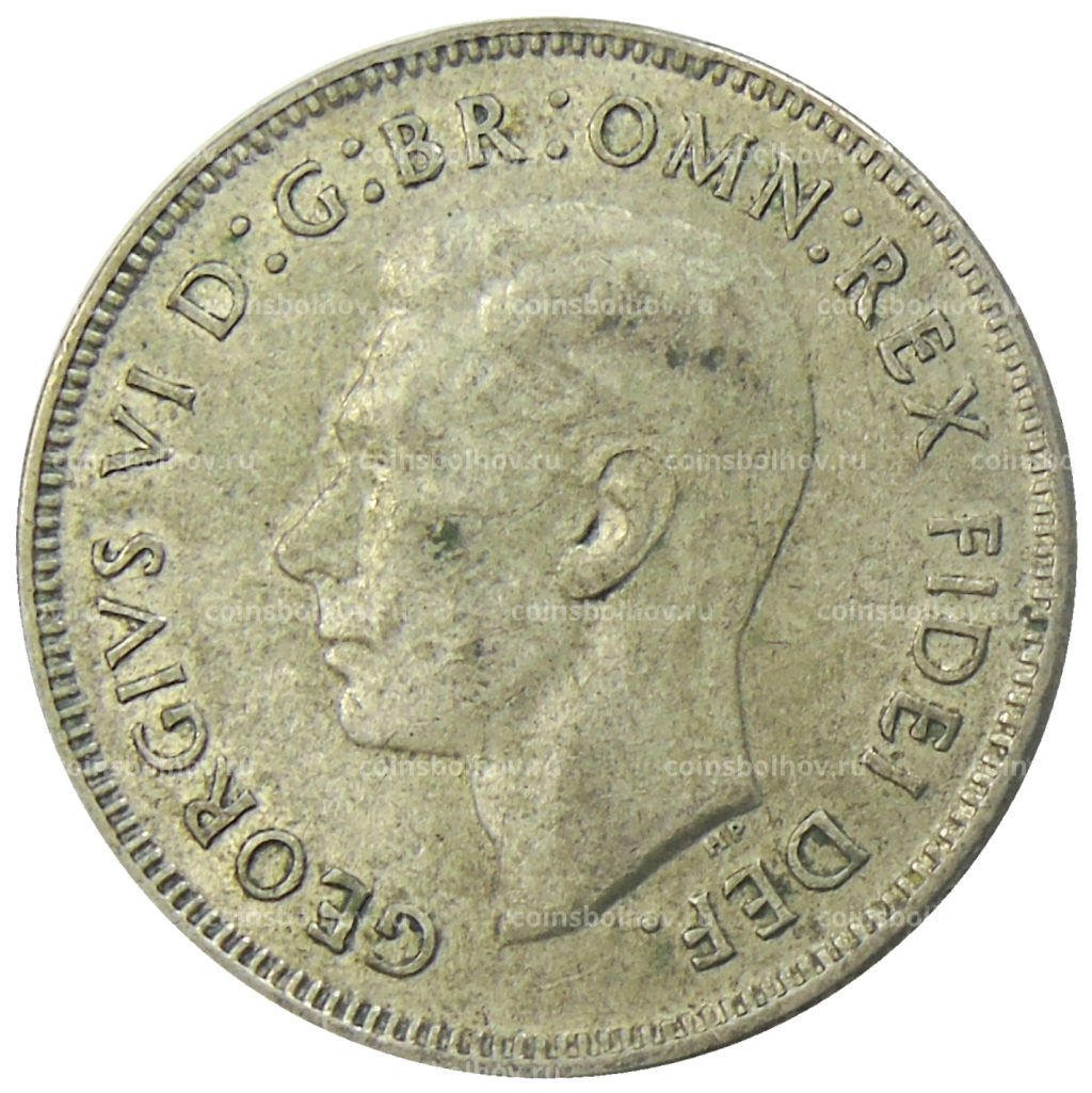 1 флорин (2 шиллинга) 1951 года Австралия 50 лет Федерации