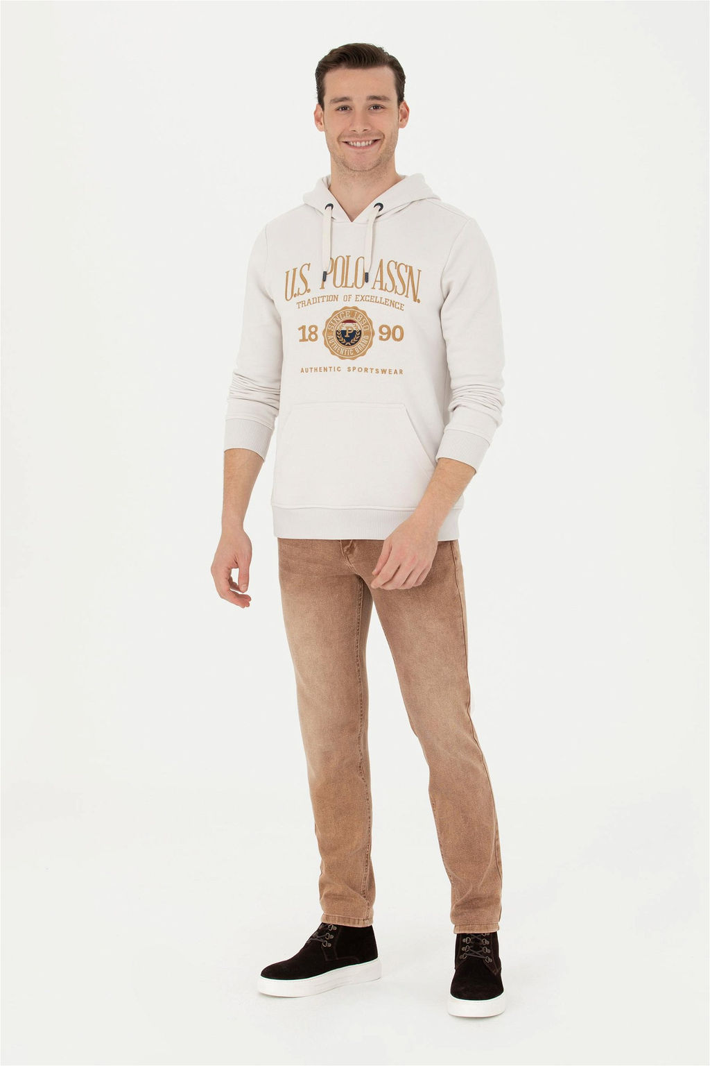 Мужские джинсовые брюки кокосового цвета - U.s. polo assn фото 8