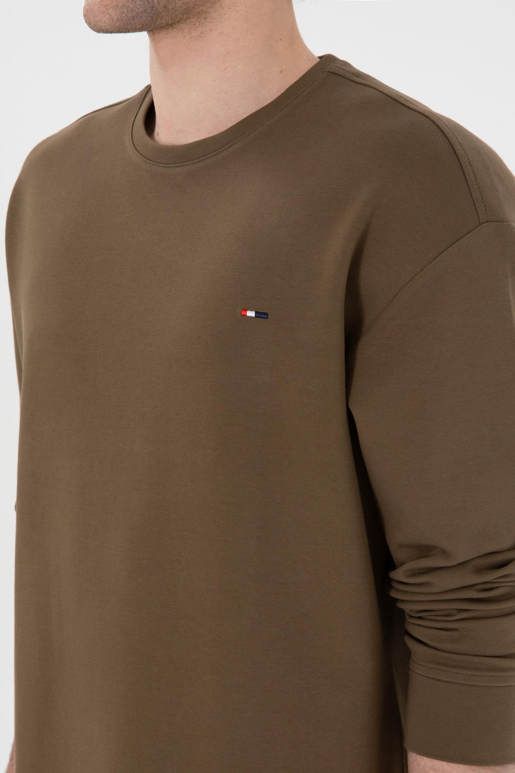Erkek Comfort Fit Bisiklet Yaka Haki Sweatshirt Sepette S_rpriz _ndirim - U.s. polo assn фото 7