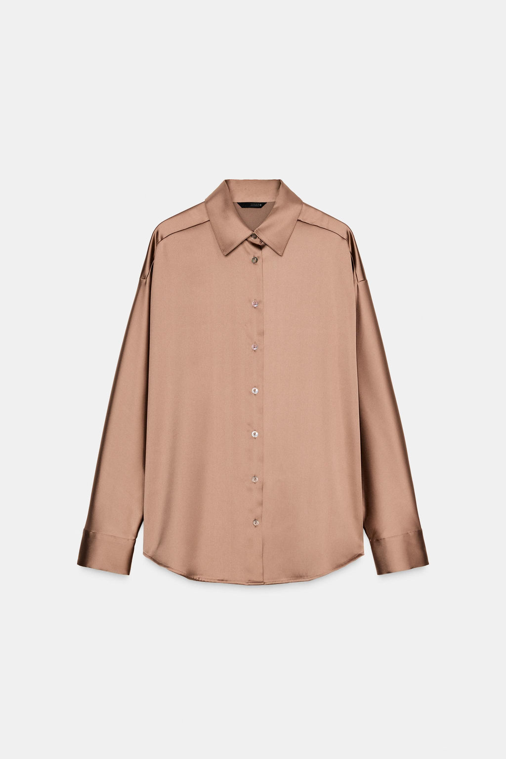 SATIN DROP-SHOULDER SHIRT - Zara фото 5