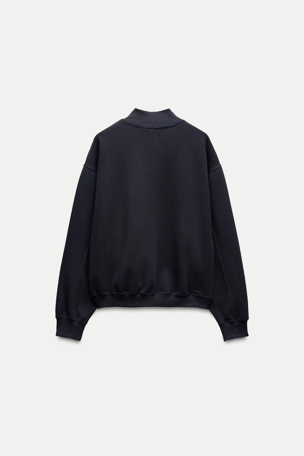 LACE TRIM SWEATSHIRT WITH EMBROIDERY - Zara фото 5