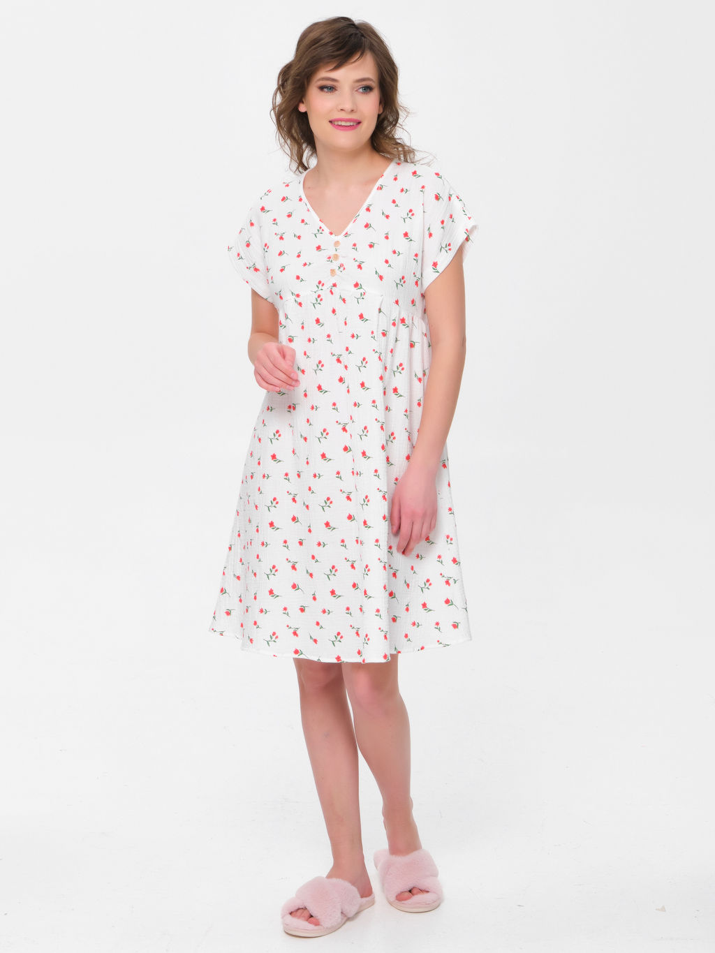 Платье из муслина с принтом