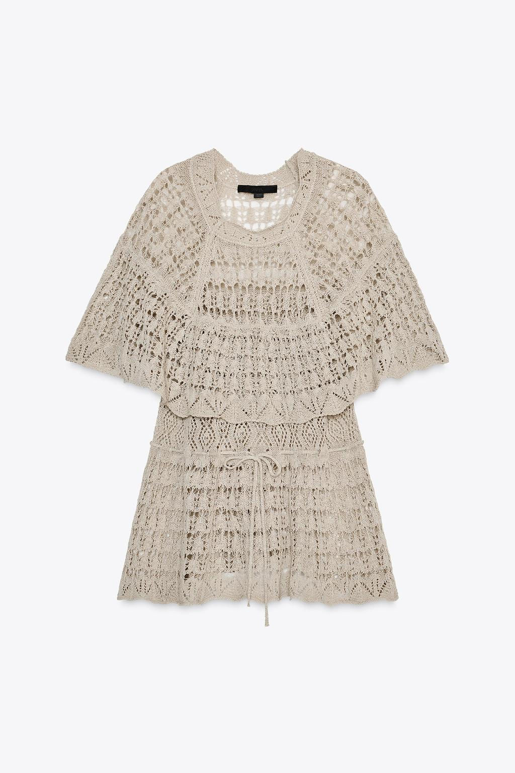 POINTELLE KNIT TOP WITH RUFFLE - Zara фото 5