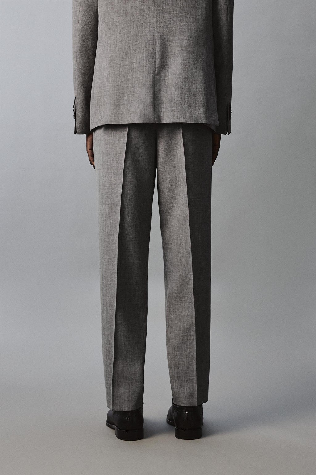 PANTAL?N SLIM FIT TRAJE ESTRUCTURA / Gris - Zara фото 3