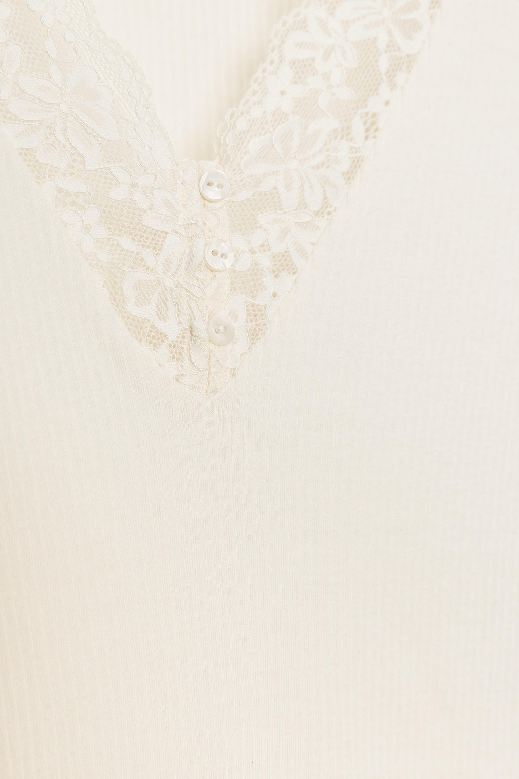 RIBBED LACE T-SHIRT - Zara фото 8