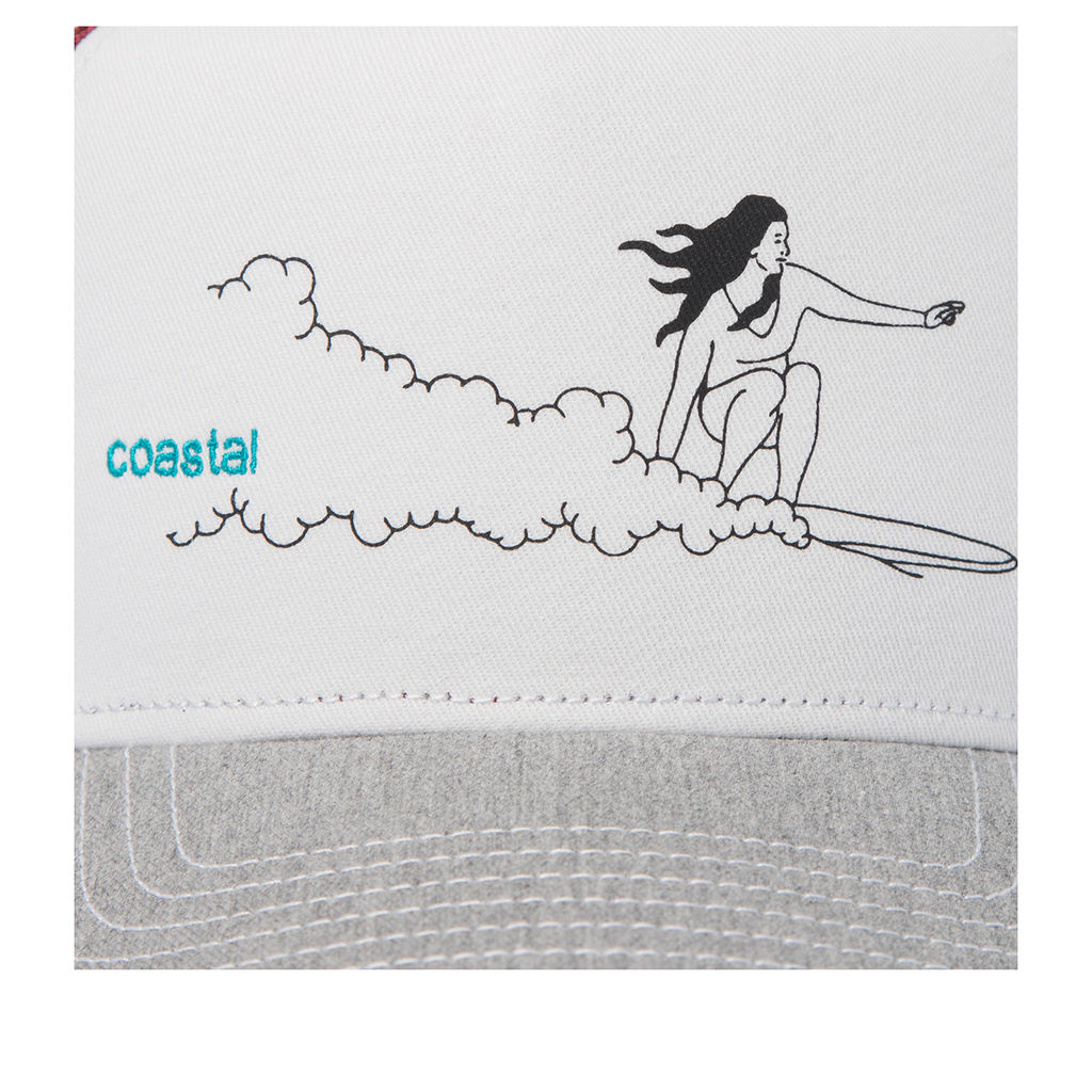 Бейсболка COASTAL арт. HFT New Line (светло-серый / белый)  фото 3