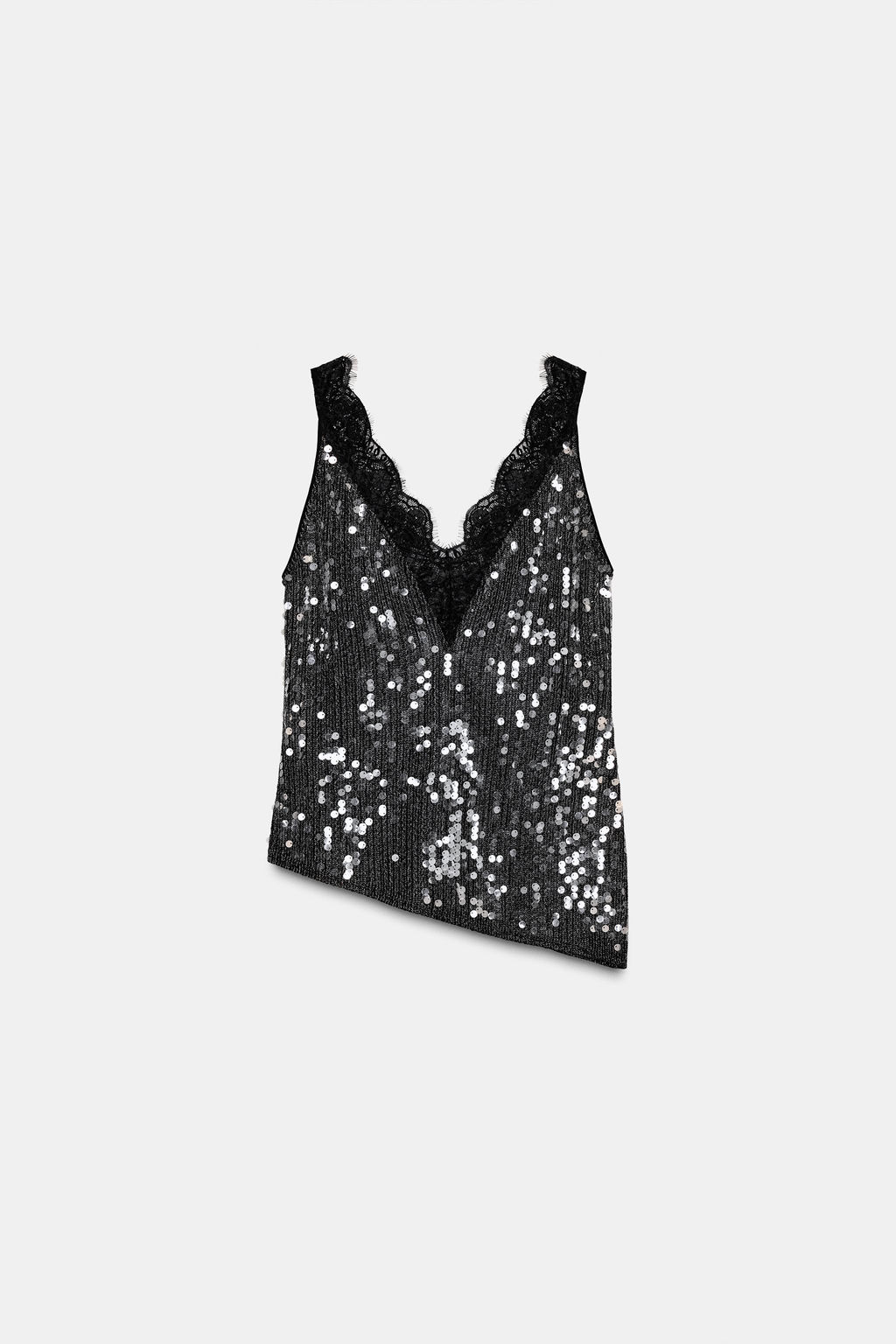 ZW COLLECTION LACE SEQUIN TOP - Zara фото 4