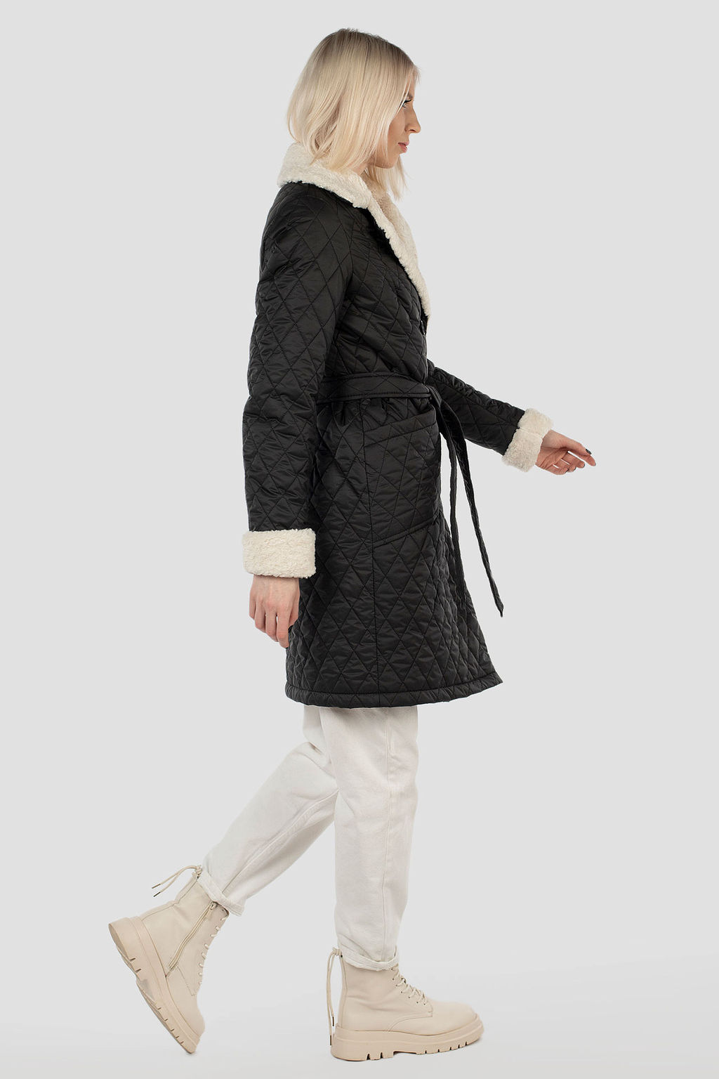 05-2138 Куртка женская зимняя (пояс) - El podio фото 6