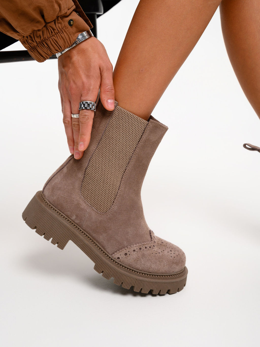 Челси 360.P.taskanaka.Капучино замша/шерсть