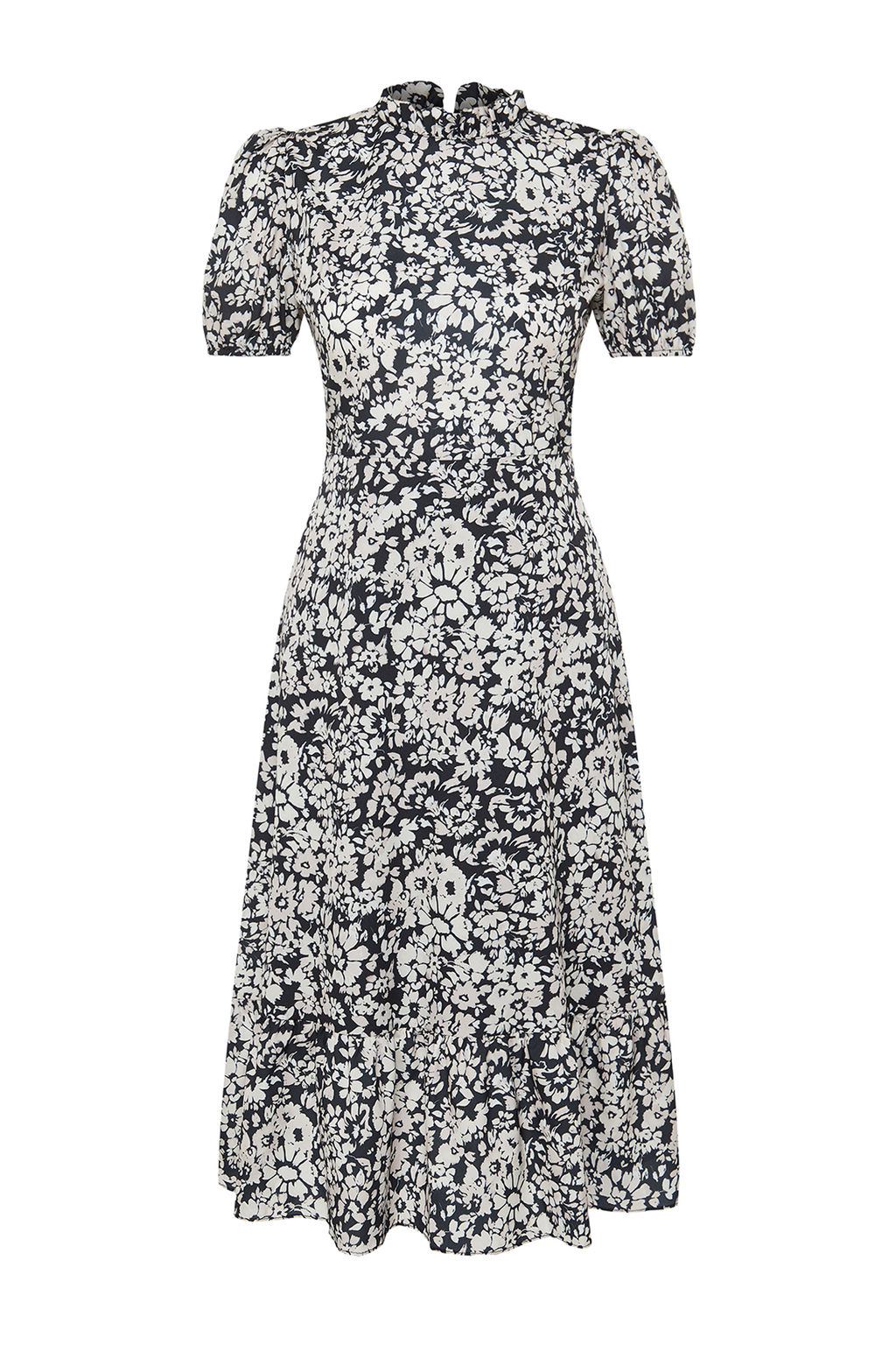 TRENDYOLMILLA Ac?k Mavi Cicekli A Kesim F?rf?rl? Midi Dokuma Elbise TWOSS20EL0894  фото 7