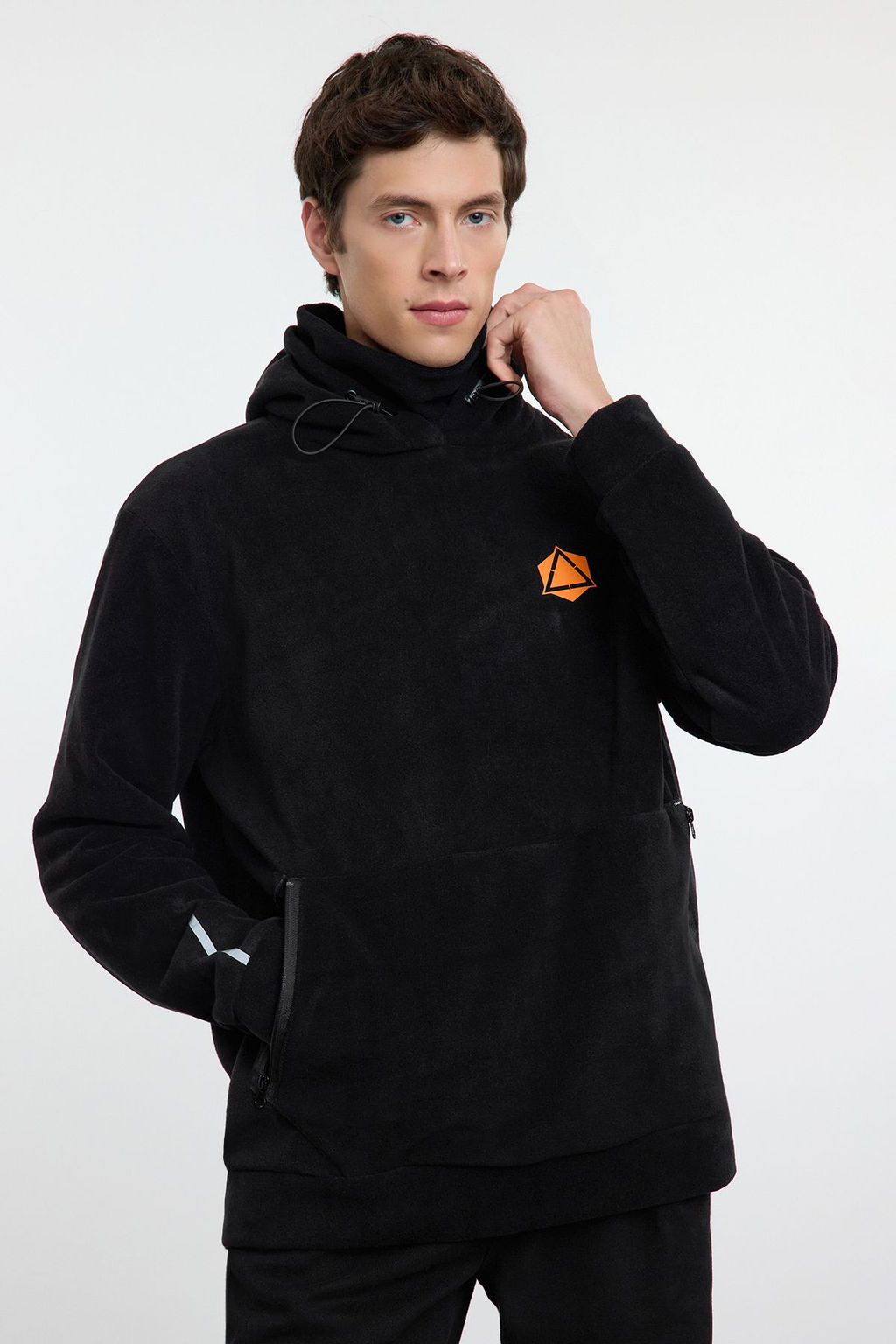 TRENDYOL MAN Premium Antrasit Oversize/Normal Kesim Bask?l? Anti-pilling Polar Sweatshirt TMNAW24SW00122 - Trendyolmilla фото 2