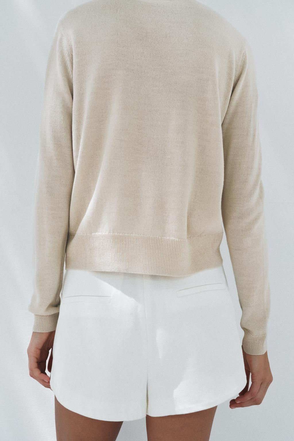 PLAIN WOOL BLEND KNIT SWEATER - Zara фото 3