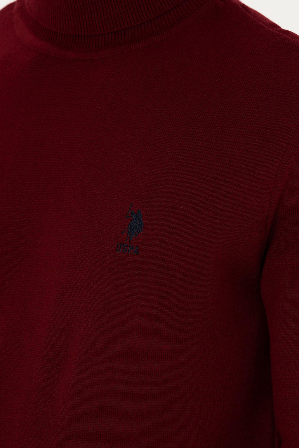 U. S. Polo Assn Мужской бордово-красный базовый свитер - U.s. polo assn фото 7