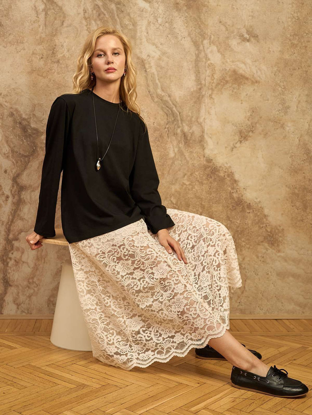 Лонгслив с кружевом на спине 95% хлопок, 5% лайкра - Sahar art lab фото 10