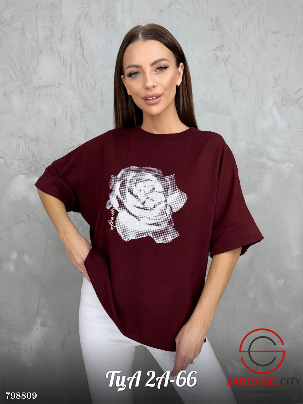 Футболка женская с рисунком розы - Bruno фото 4