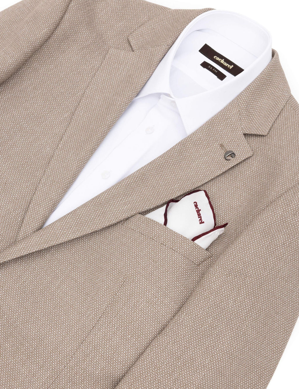 Коричневый базовый шелковый платок