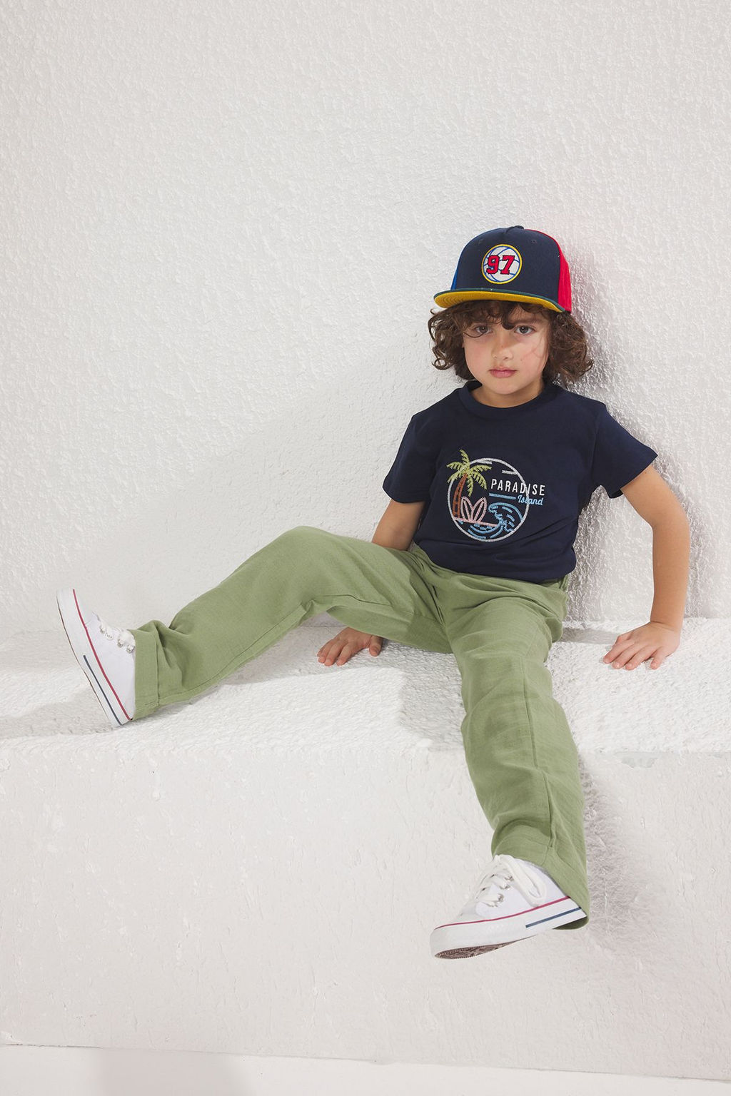 Bej Erkek Cocuk %100 Pamuk Balon Fit Beli Lastikli Dokuma Pantolon TKDSS25PL00006 - Trendyolmilla фото 7