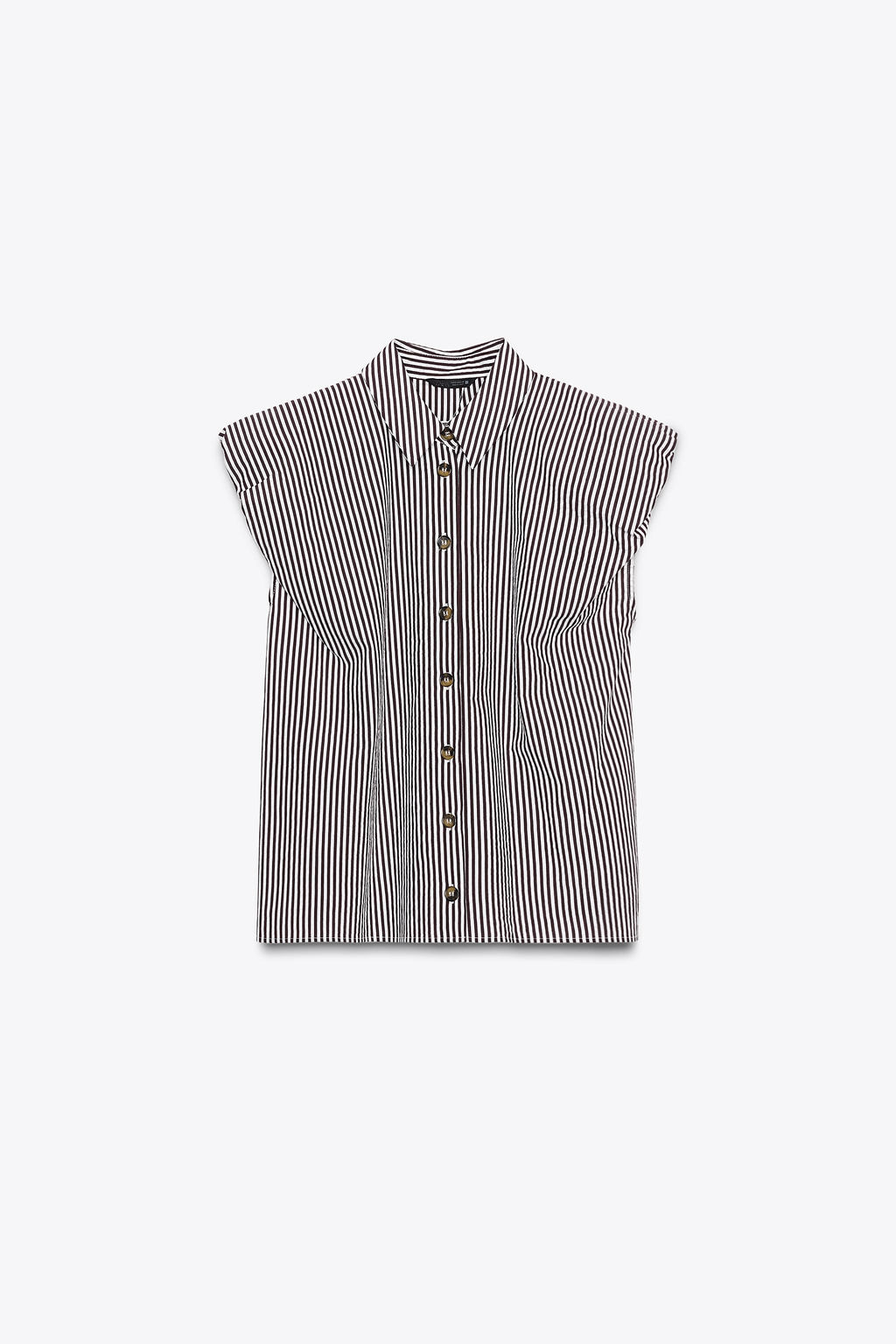 STRIPED SLEEVELESS SHIRT - Zara фото 6