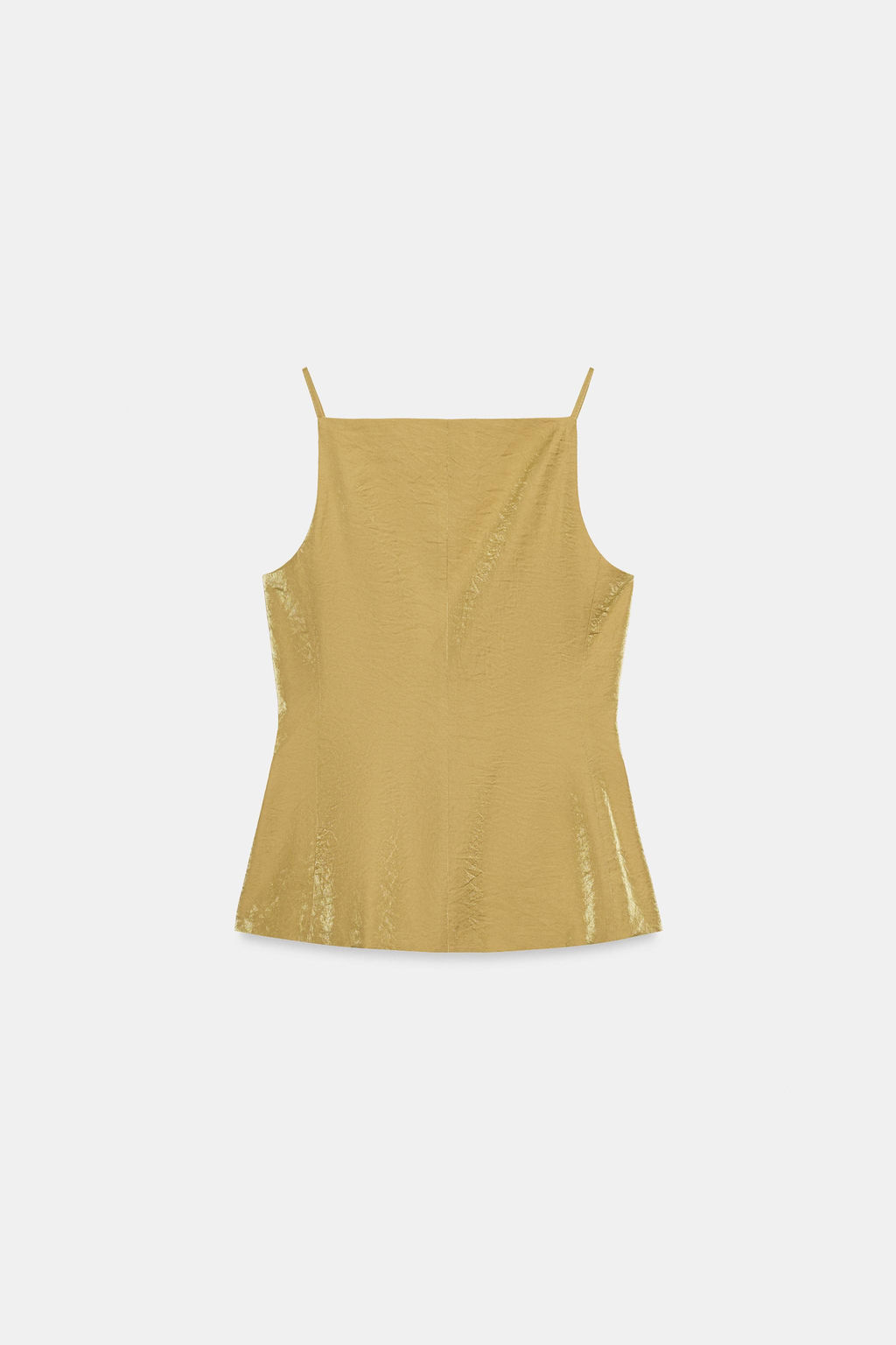 CHALECO SATINADO EFECTO ARRUGADO / Dorado - Zara фото 7
