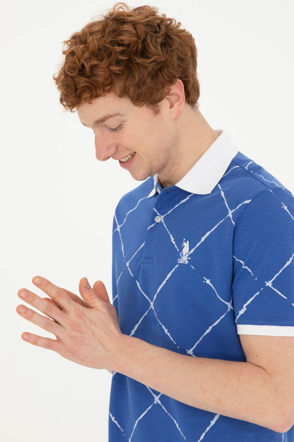 Мужская синяя футболка - U.s. polo assn фото 2