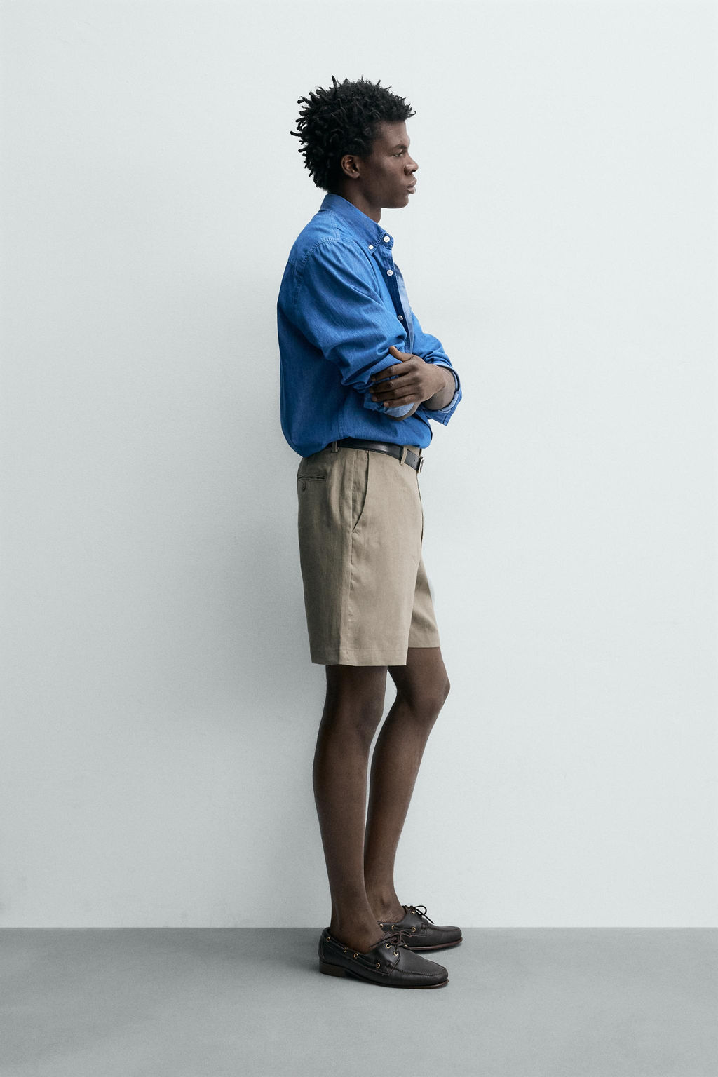 BERMUDA REGULAR FIT 100% LINO / Beige claro - Zara фото 4