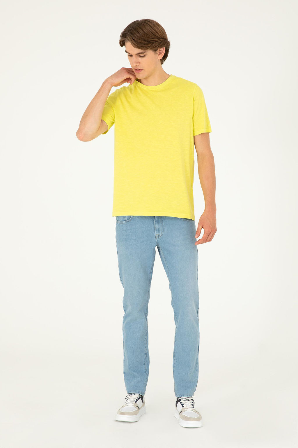 Мужская базовая футболка фисташкового цвета - U.s. polo assn фото 4