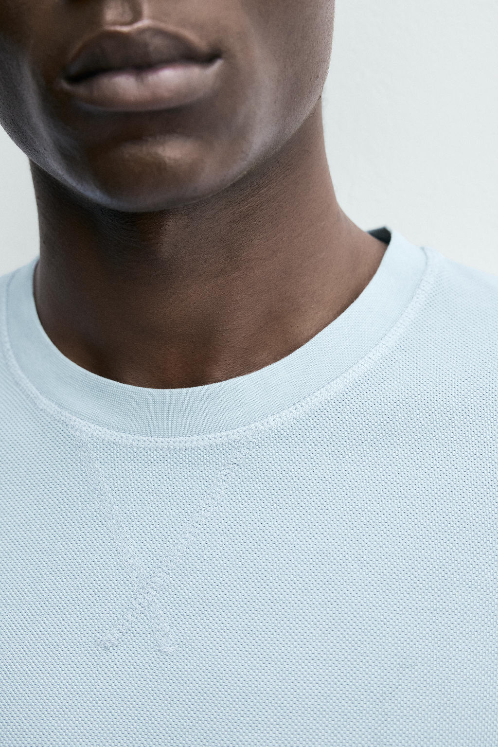 SUDADERA REGULAR FIT ESTRUCTURA PIQU? / Celeste lavado - Zara фото 5