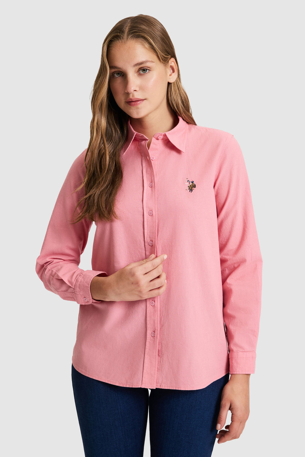 Kad_n Pembe Uzun Kollu Basic G_mlek - U.s. polo assn фото 3