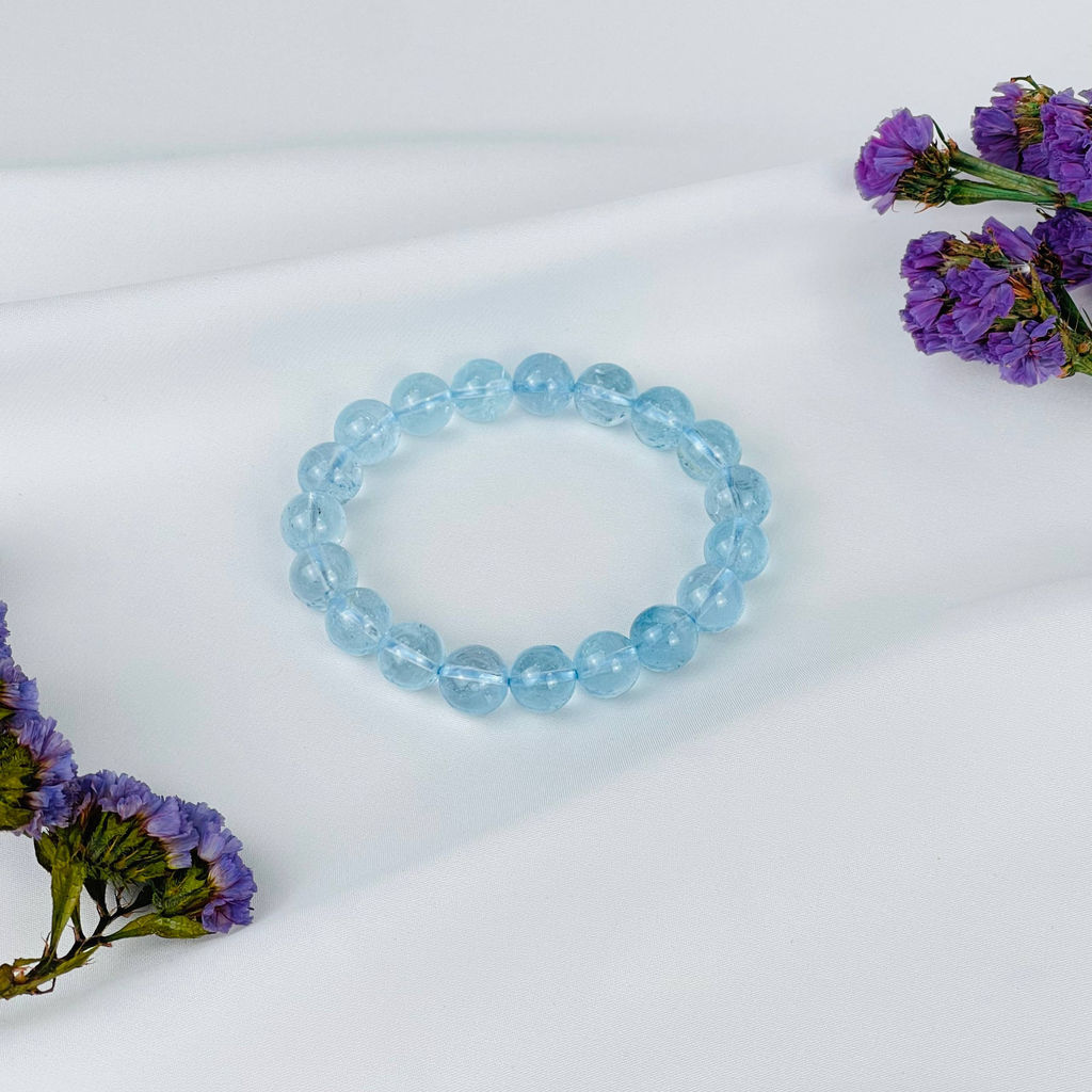 Браслет из голубого Топаза 17,5 см