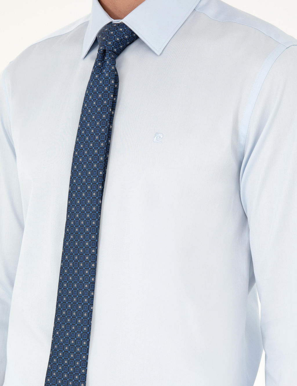 A__k Mavi Slim Fit Uzun Kollu Basic G_mlek - Pierre cardin фото 7