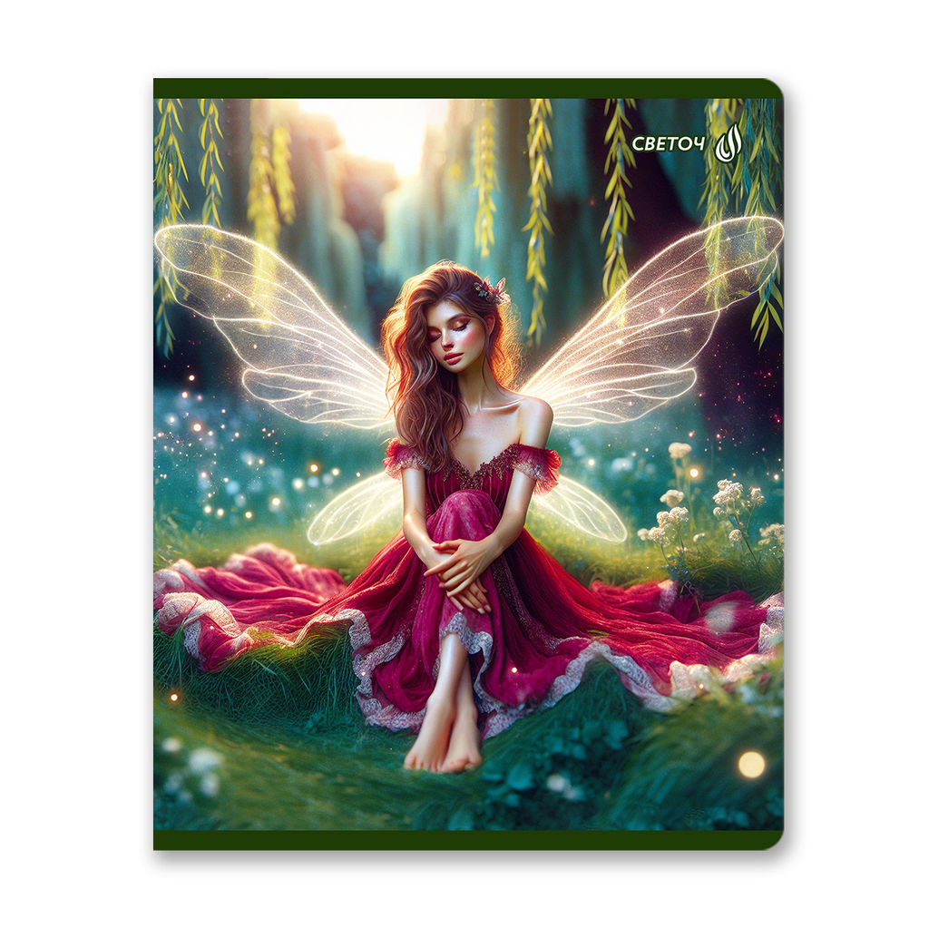 Светоч Т83 Тетрадь ученическая общая, выборочные блёстки, A5 48 л. на скобе 65 г/кв.м , белизна 100 % 10 шт. клетка 01477 Крылатая фантазия фото 6