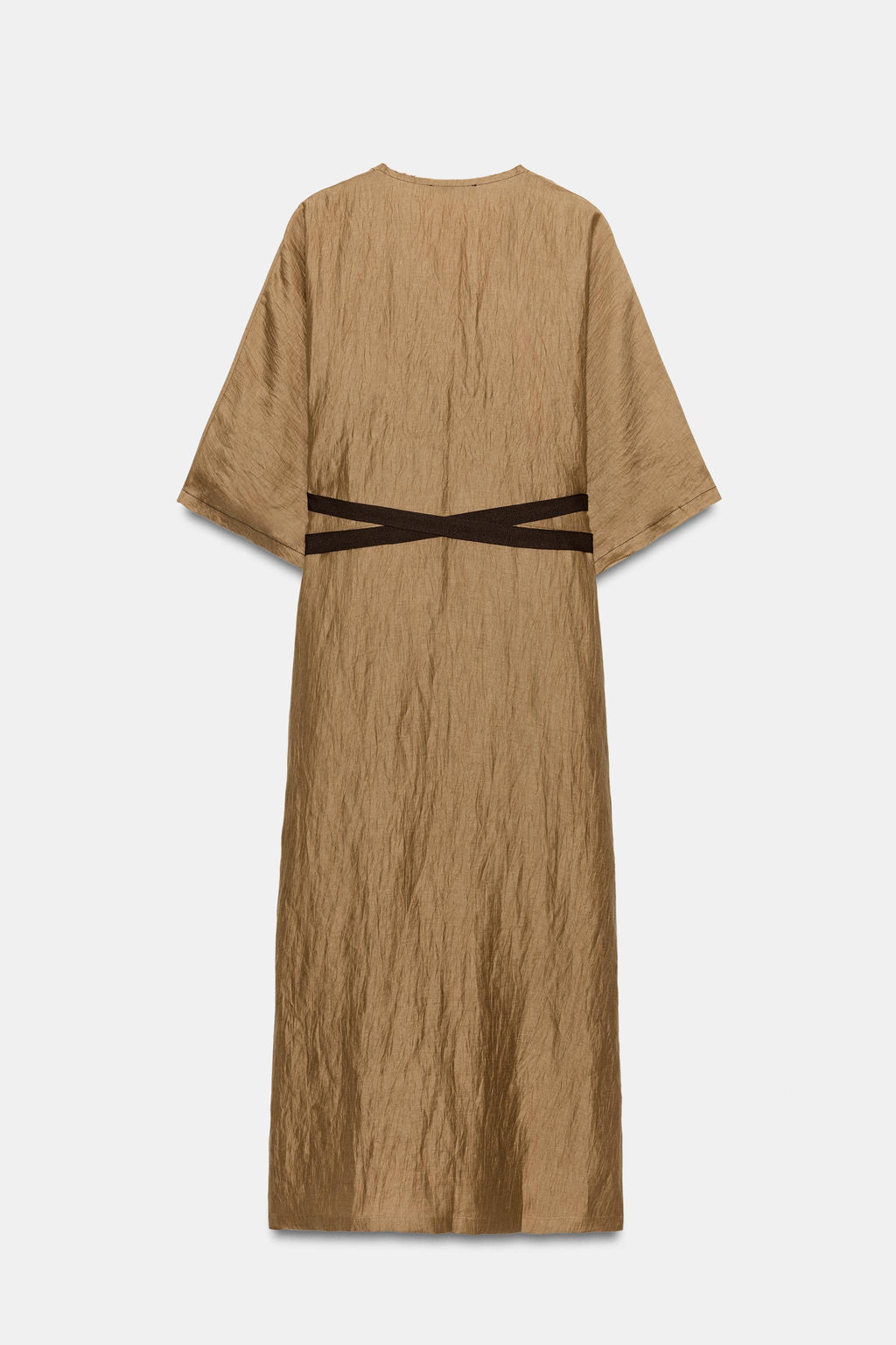 VESTIDO T?NICA MEZCLA LINO ZW COLLECTION / Camel medio - Zara фото 6