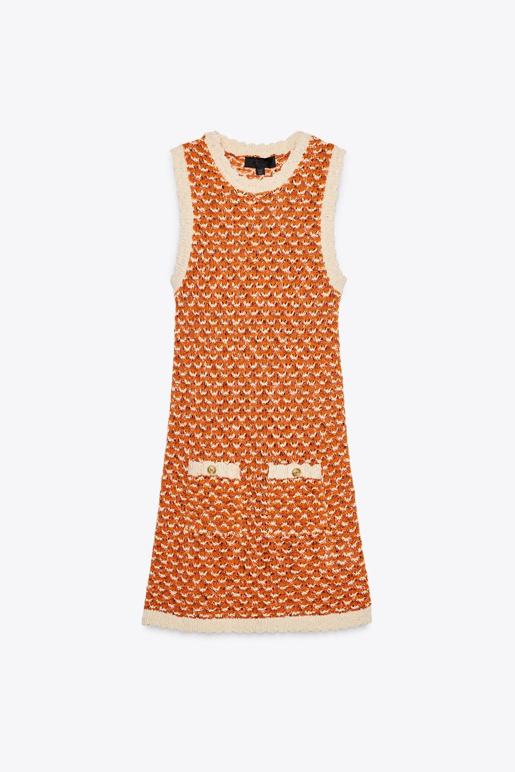 STRUCTURED KNIT MINI DRESS - Zara фото 6