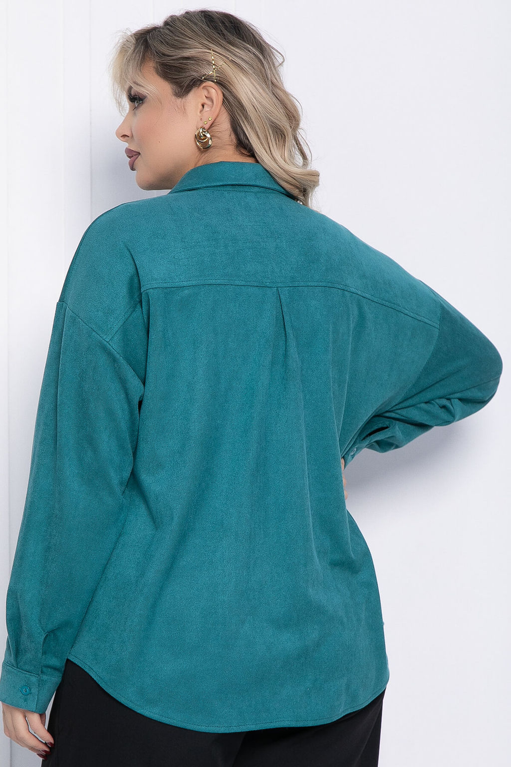 Рубашка Милолика (бирюзовая) Б15439-18М - Lt collection фото 3