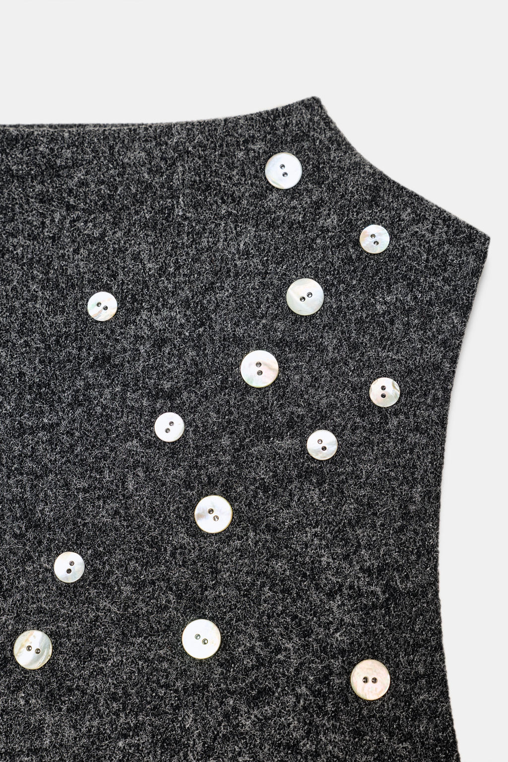 VESTIDO CORTO SOFT BOTONES / Gris antracita - Zara фото 7