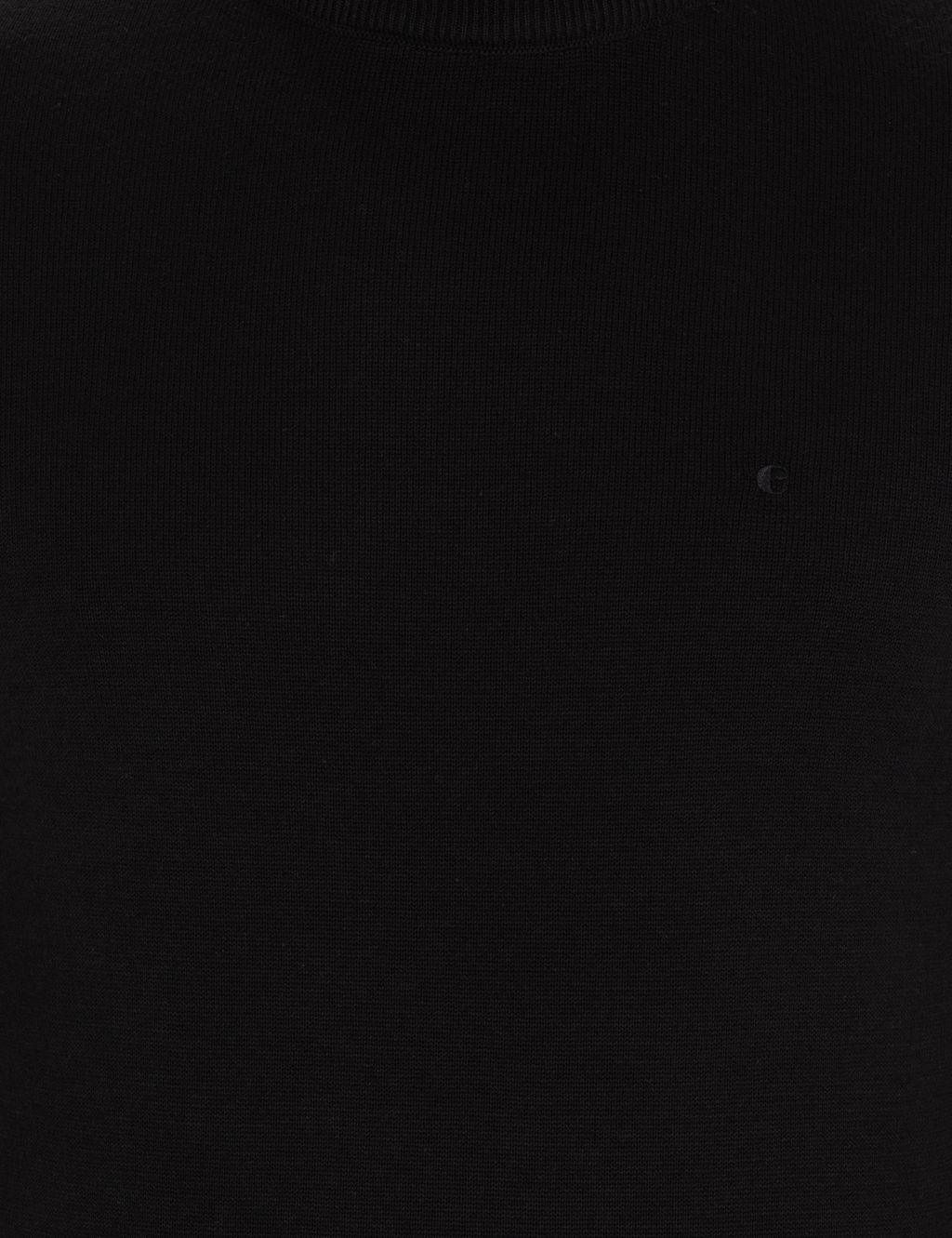 Черный базовый трикотажный свитер стандартного кроя с четверть-черепаховым воротником - Cacharel фото 6