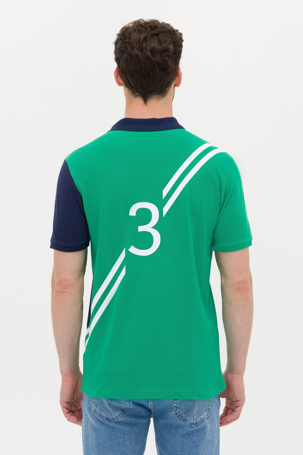 U. S. Polo Assn Мужская зеленая футболка с воротником-поло - U.s. polo assn фото 5