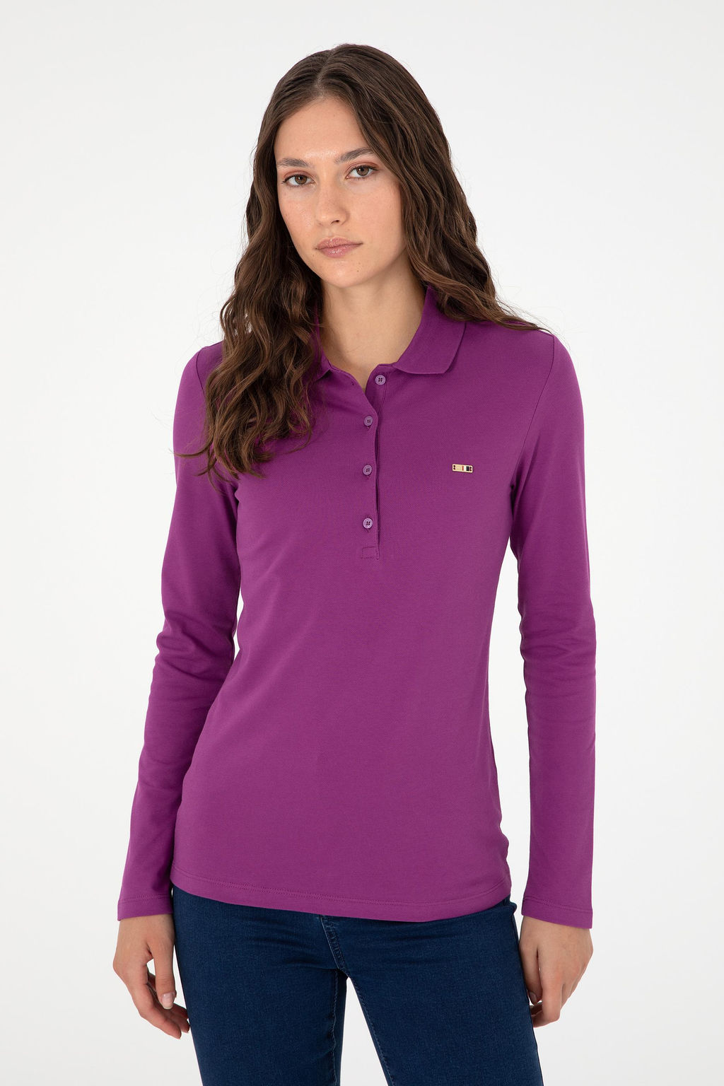 Женский фиолетовый базовый свитшот Неожиданная скидка в корзине - U.s. polo assn фото 3