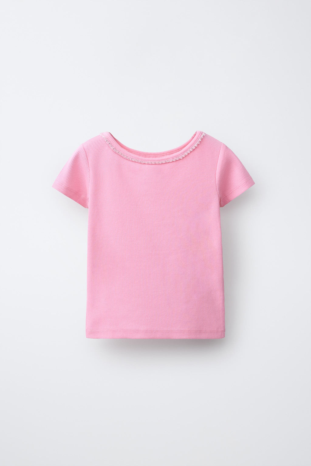 CAMISETA RIB JOYAS / Rosa
