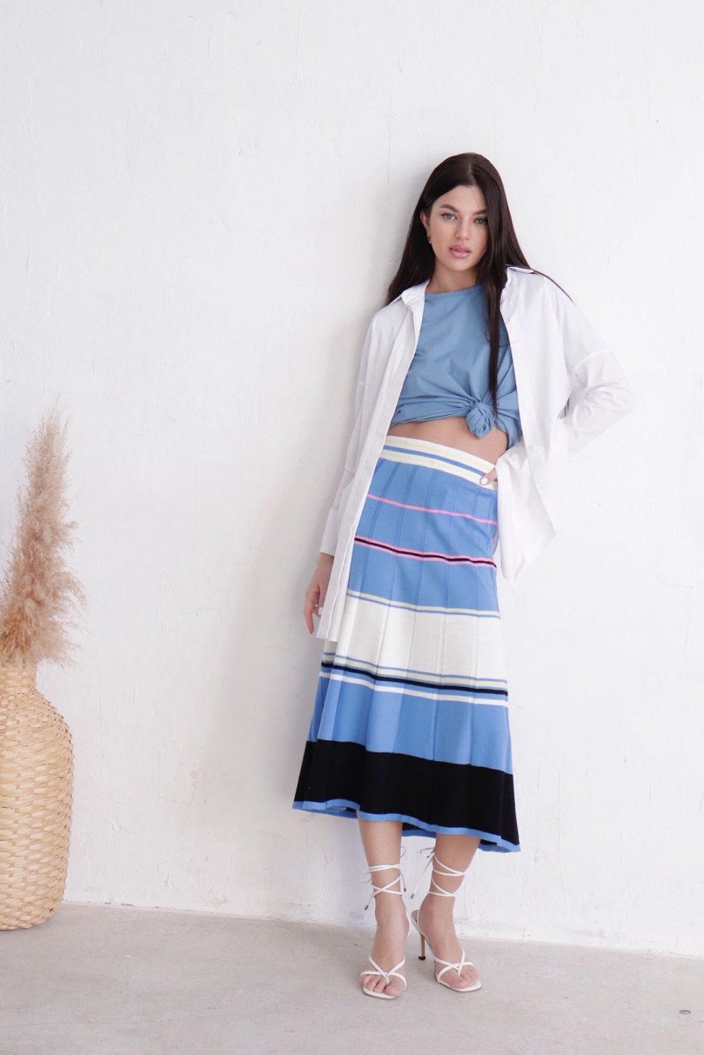 11705 Юбка вязаная голубая - Martichelli фото 3