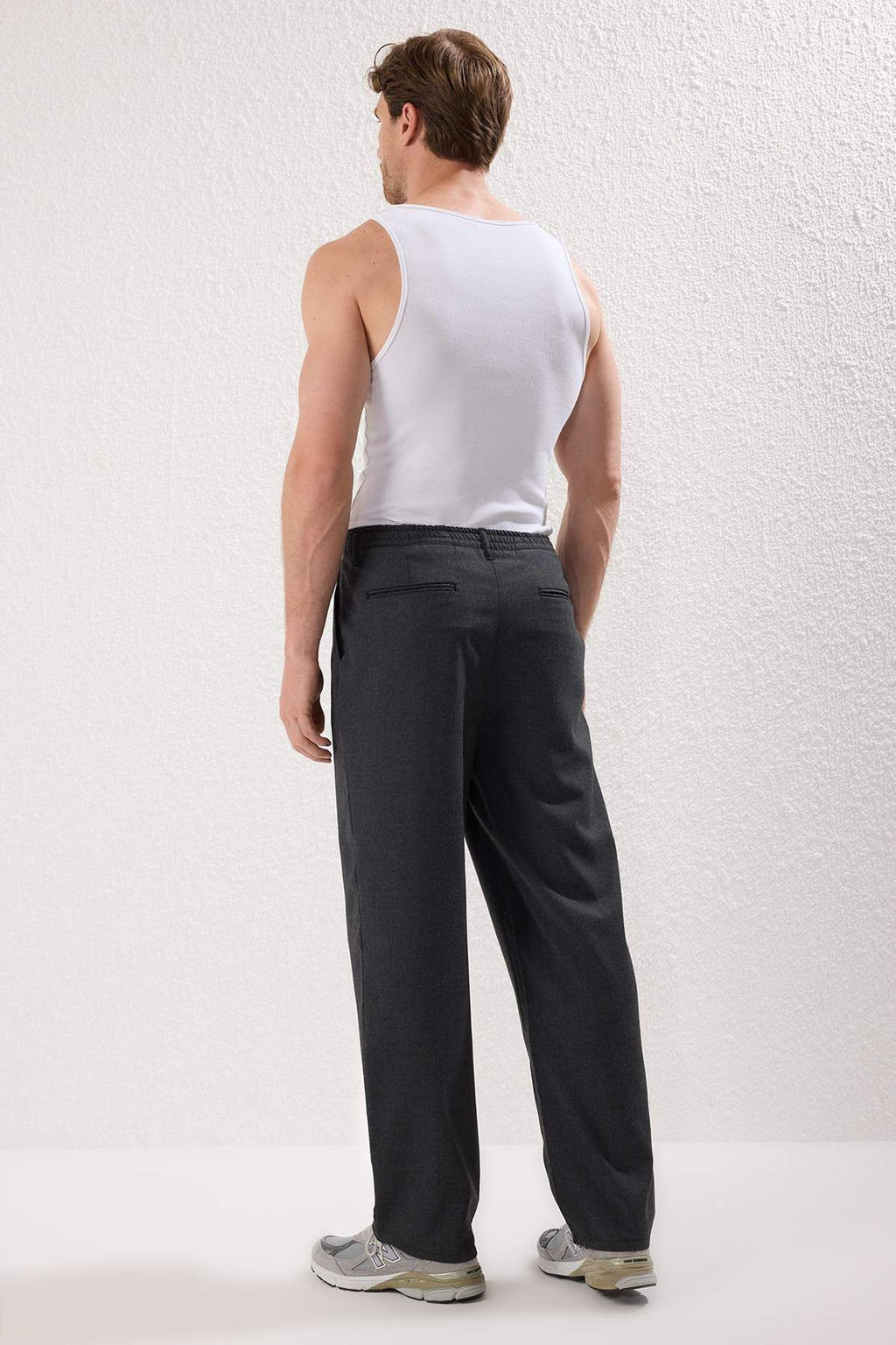 Antrasit Wide Leg Bol Kumas Baggy Pantolon TMNSS23PL00039