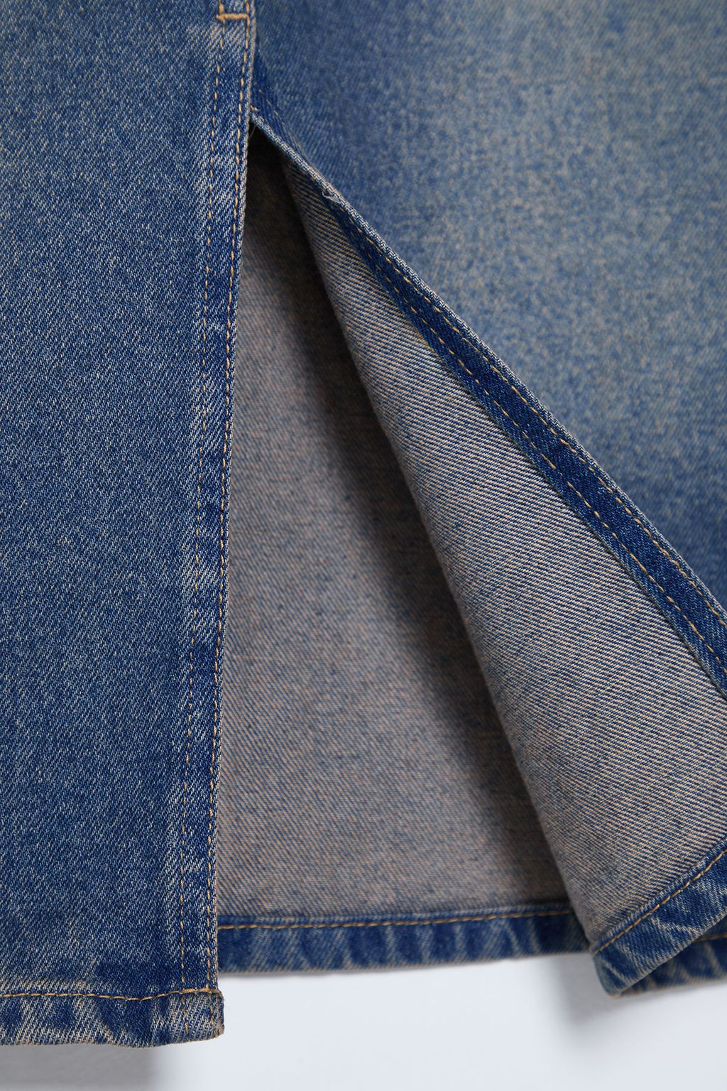 TRENDYOLMILLA Mavi Y?rtmacl? Midi Denim Etek TWOSS25ET00022  фото 8