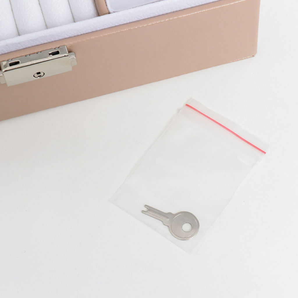 Шкатулка кожзам для украшений Кремовая матовая 9х23х17 см - Simaland фото 6