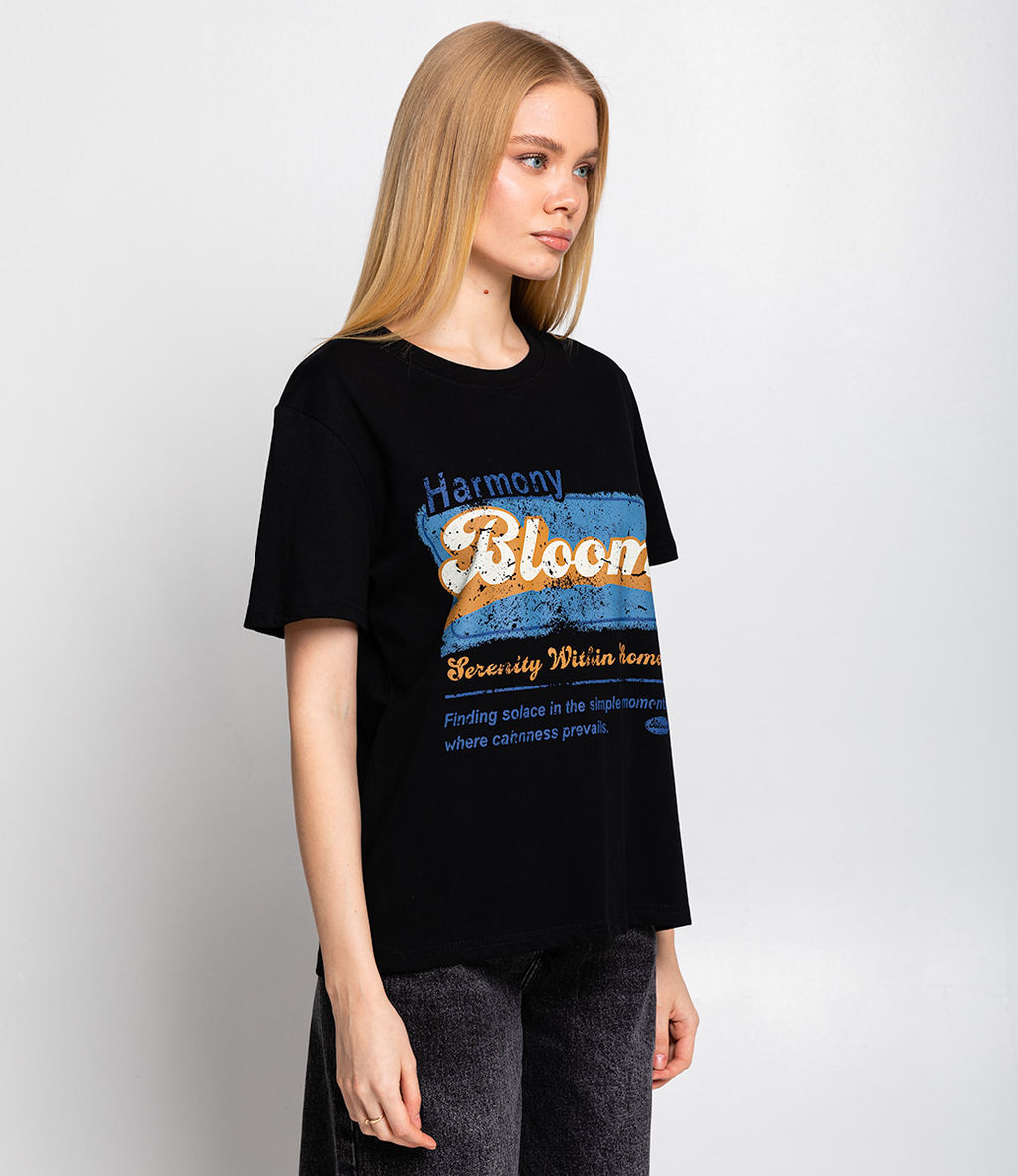 Футболка #КТ6696, чёрный