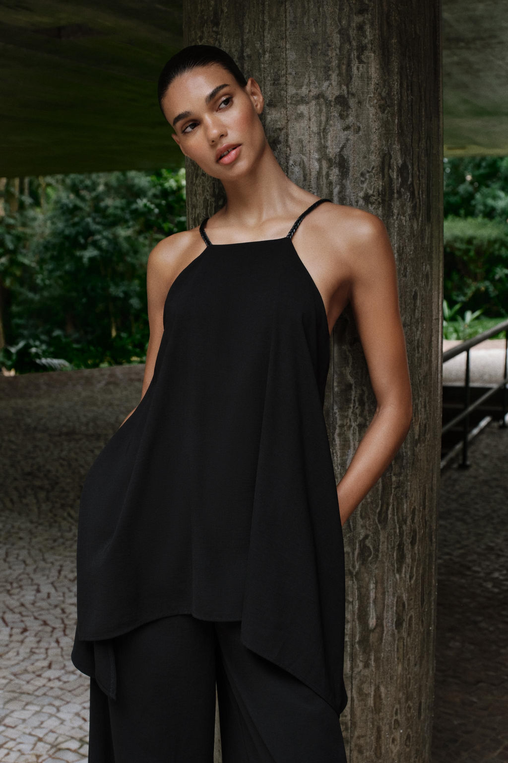 MONO TIRANTES TRENZADOS DOBLE CAPA / Negro - Zara фото 3